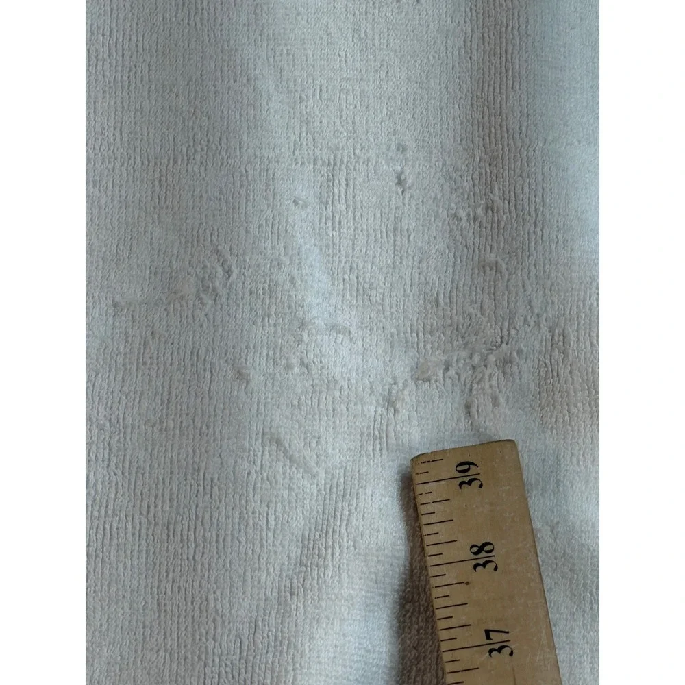Ralph Lauren Polo Bear Beach Towel White Cotton Flag Sweater Vintage Home 35x60